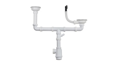 Слив 3 ½ с круглым переливом для 1,5- чашевой мойки Слив 3 ½ с круглым переливом для 1,5- чашевой мойки